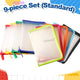 Conjunto de 9 piezas ( Rojo + Amarillo + Verde + Azul + Verde Claro + Rosa + Naranja + Azul Claro + Negro)