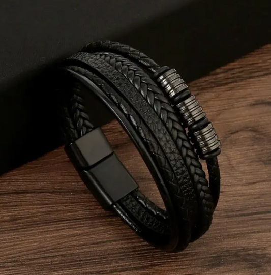 High-Quality Leather Bracelets (Set of 5)