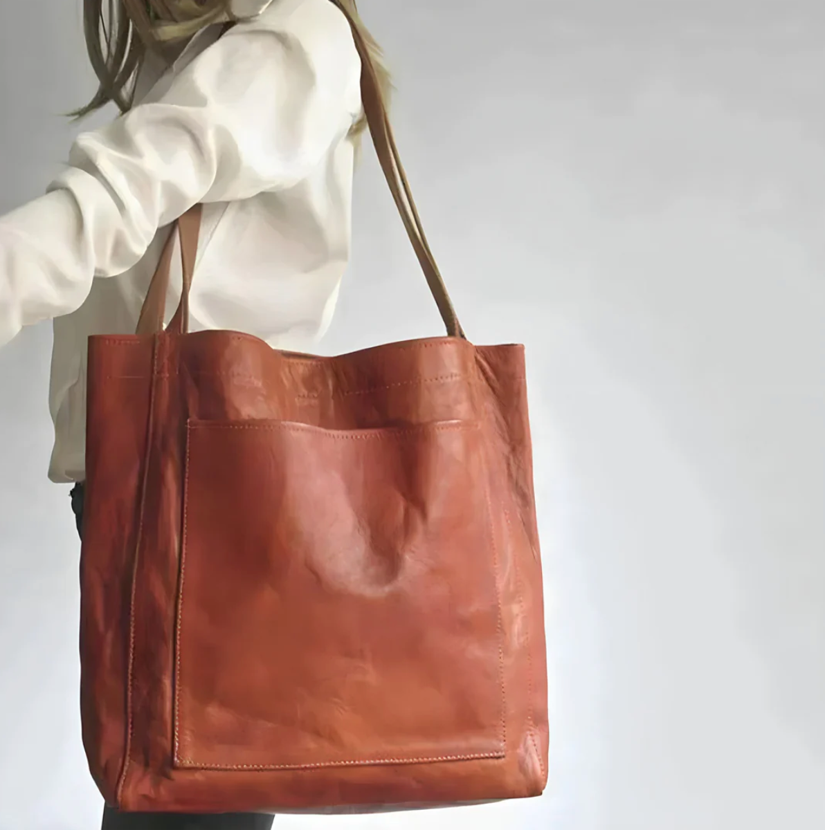 Bolsa de Cuero Elegante Hecha a Mano
