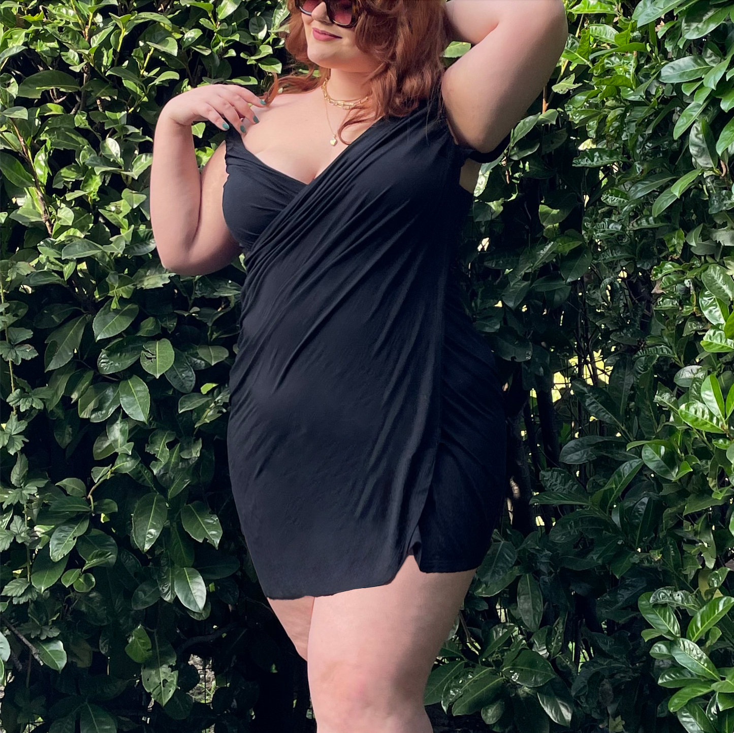 Vestido envolvente de bambú Marina para cubrir