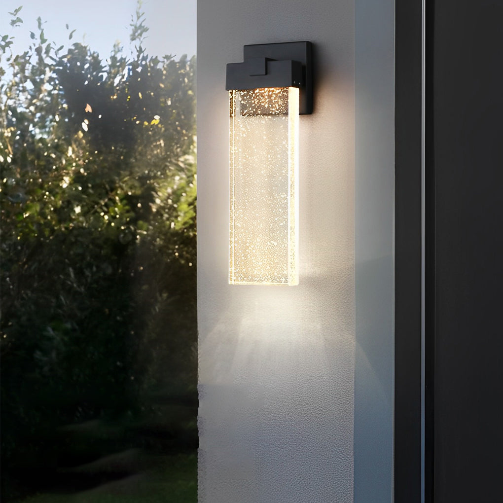 Lámpara de Pared Exterior Moderna con Cristal Impermeable Applique