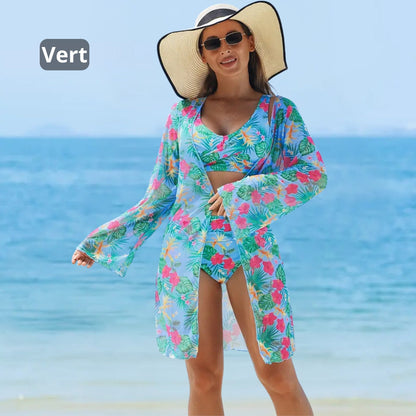 Conjunto de Bikini Joanna 3 Piezas Estilo Verano