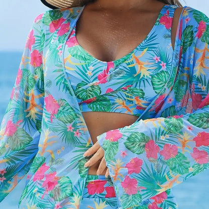 Conjunto de Bikini Joanna 3 Piezas Estilo Verano