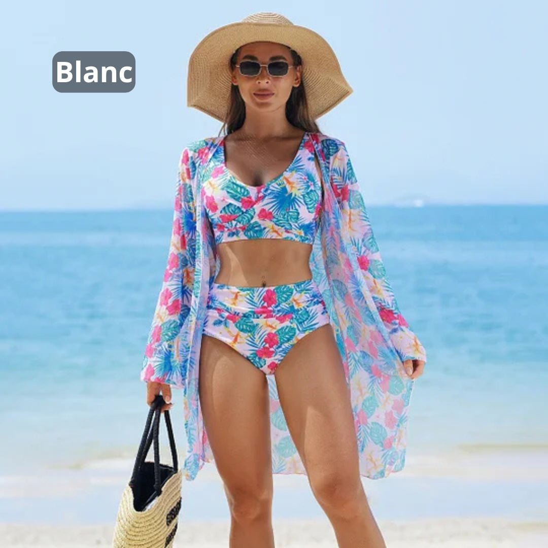 Conjunto de Bikini Joanna 3 Piezas Estilo Verano