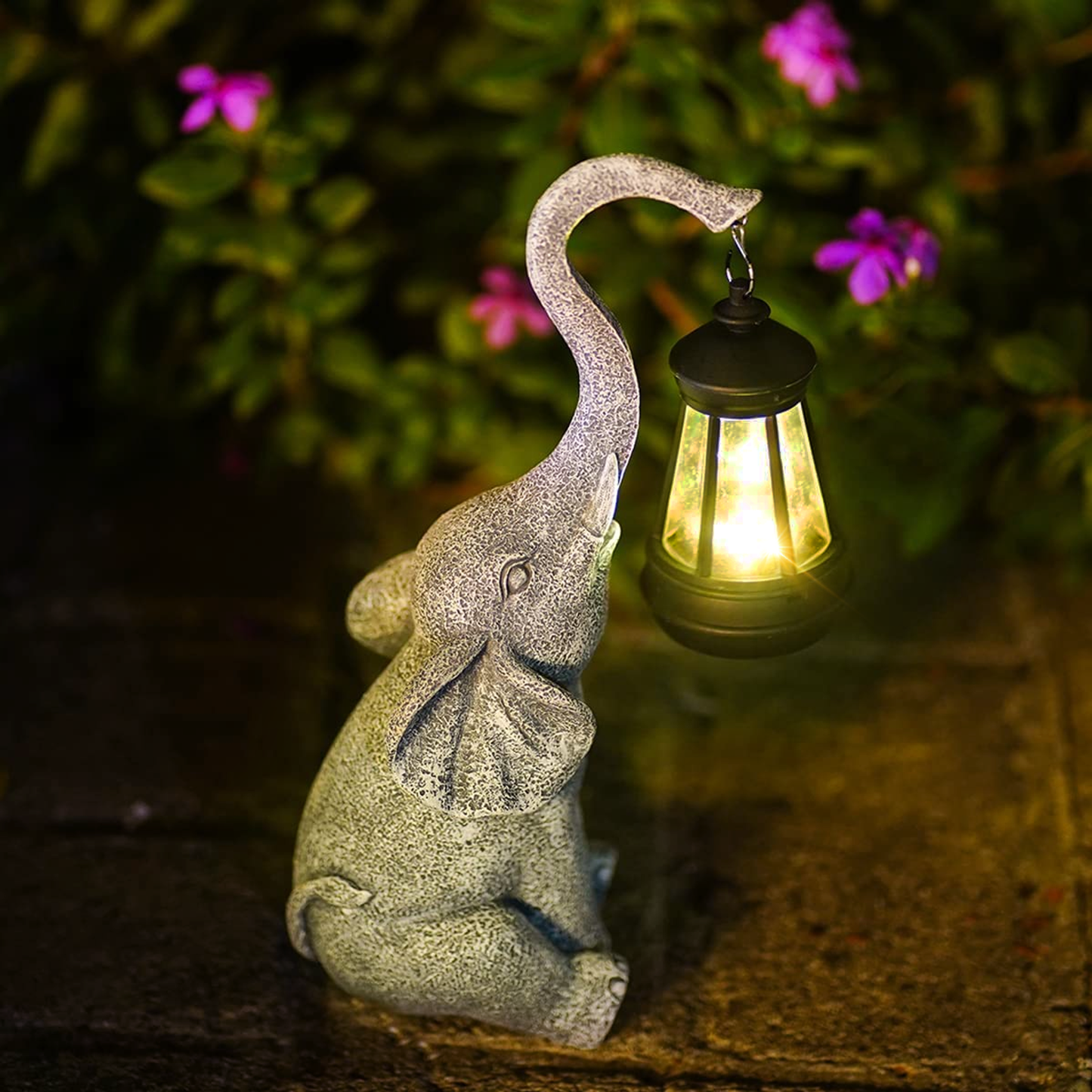 Luz de jardín de resina para animales solar exterior