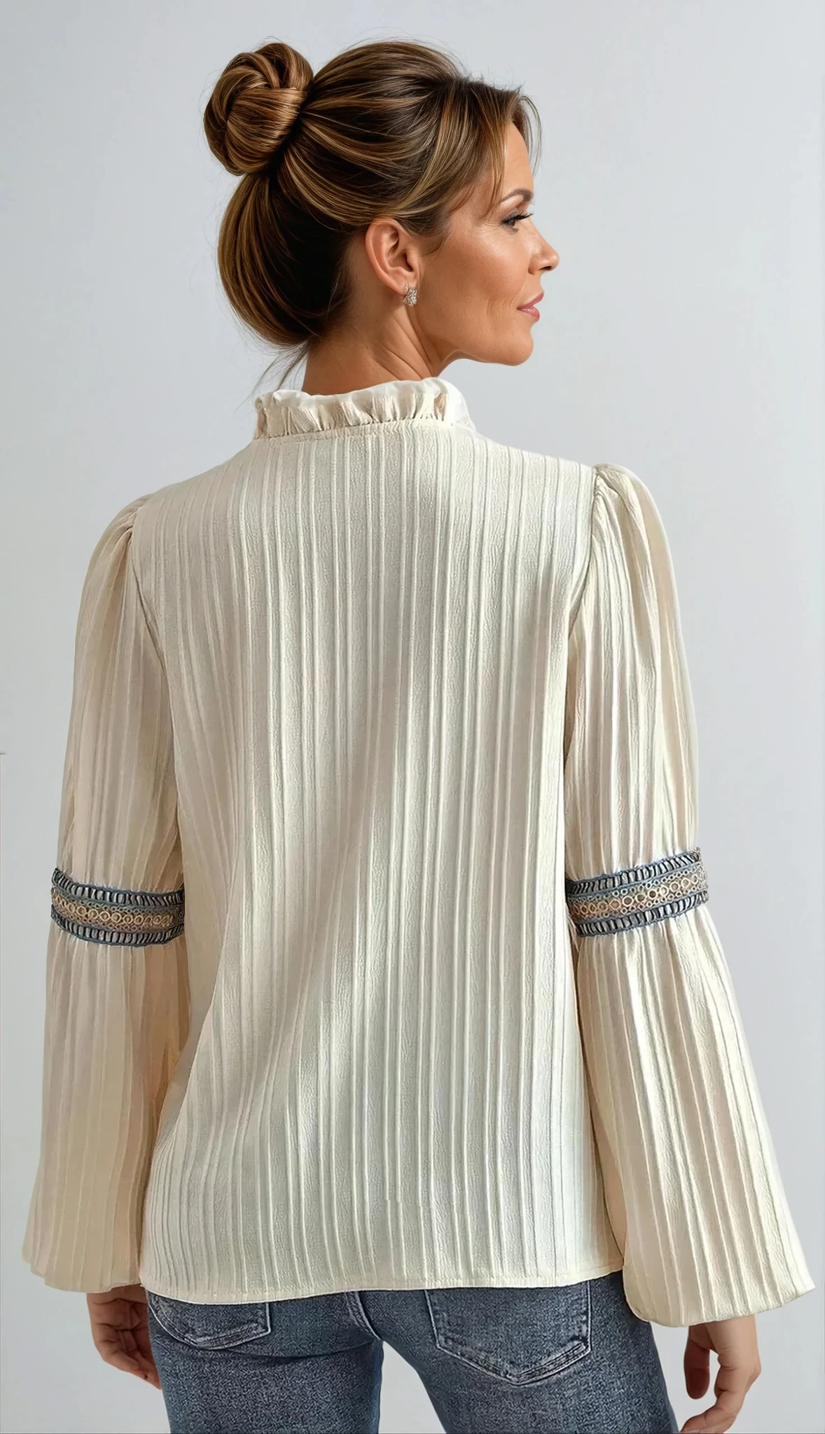 Barbie | Blusa de Viscosa de Lujo con Escote en V