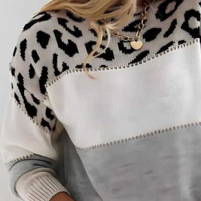 Lauren | Suéter de punto con estampado de leopardo para mujeres