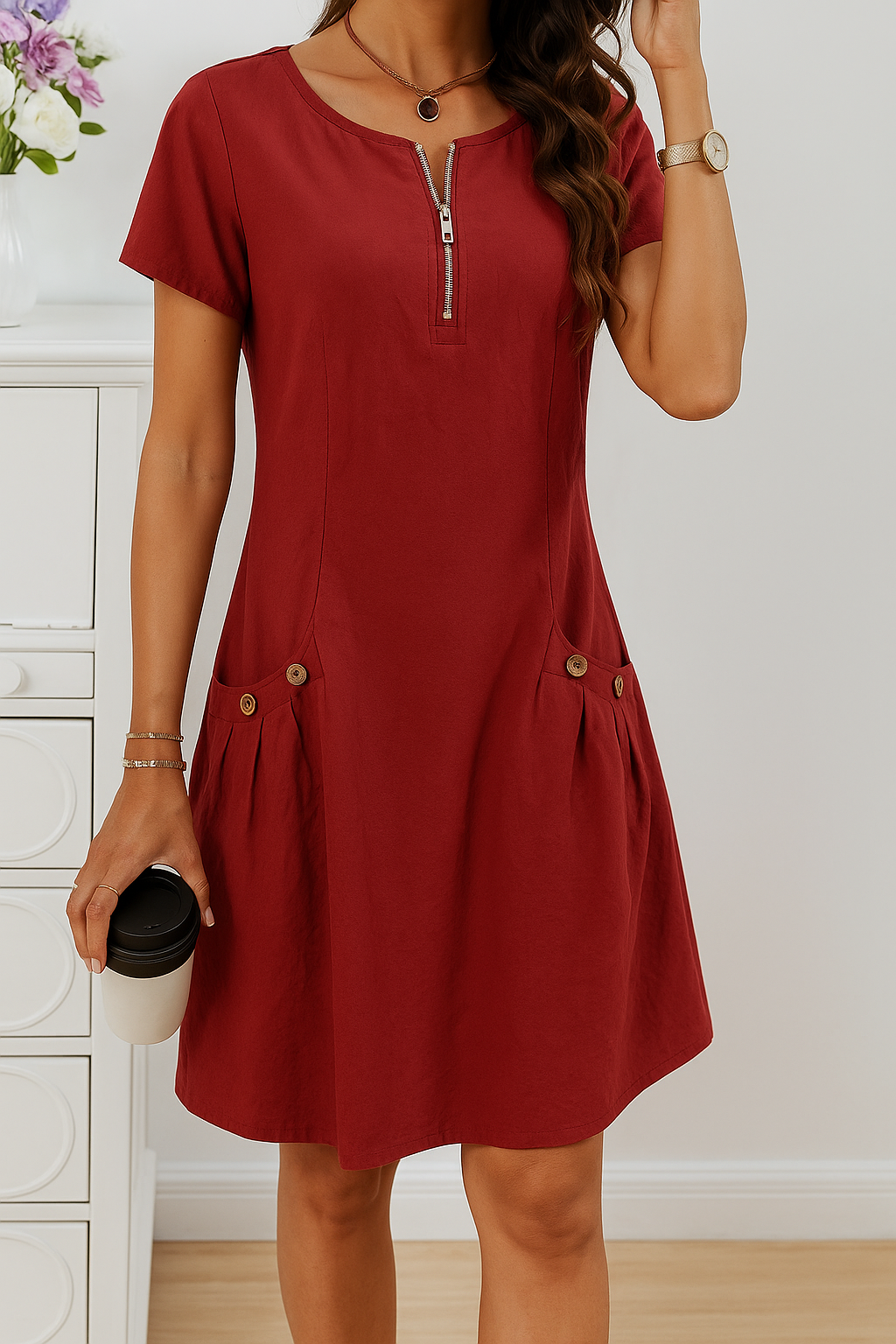 Shirley | Vestido de manga corta