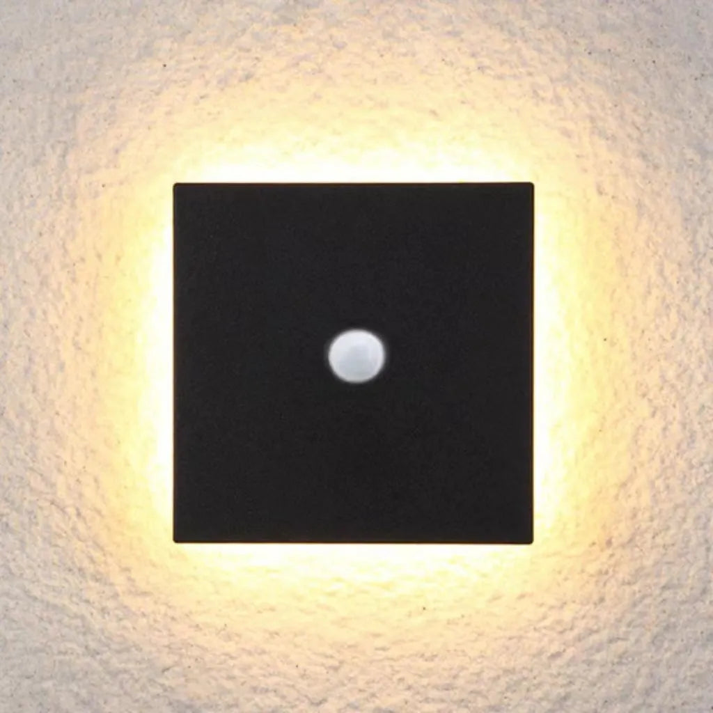 Lámpara de pared moderna negra exterior LED
