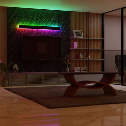 Lámpara de pared exterior moderna negra con LED