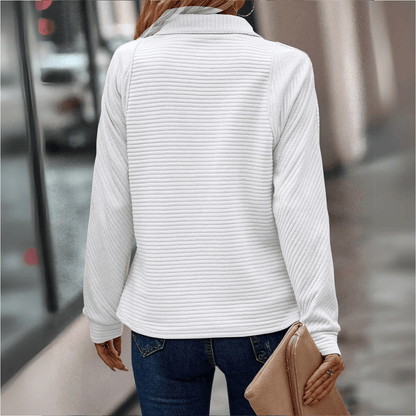 Jenica | Elegante Sudadera con Media Cremallera