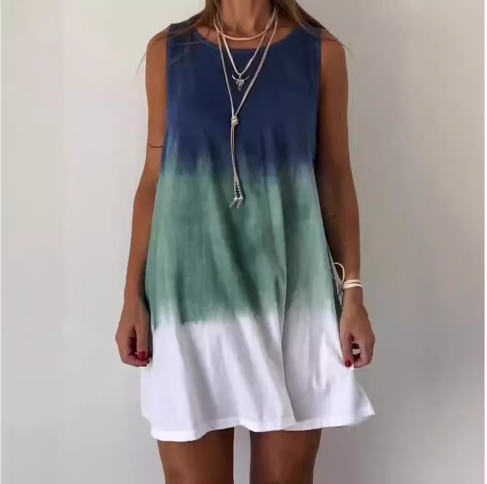 Josie - Vestido Mini con Estampado Degradado Tie Dye