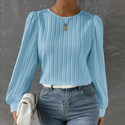 Ida – Blusa lisa para mujer – Simple y versátil