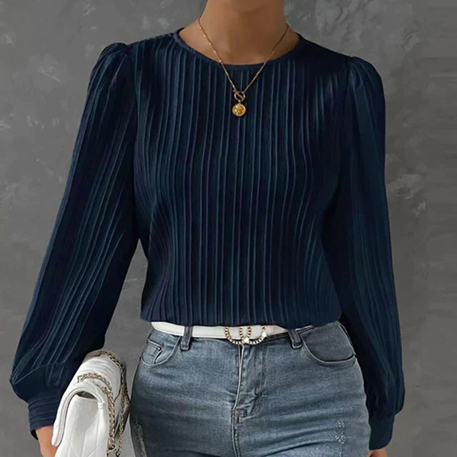 Ida – Blusa lisa para mujer – Simple y versátil