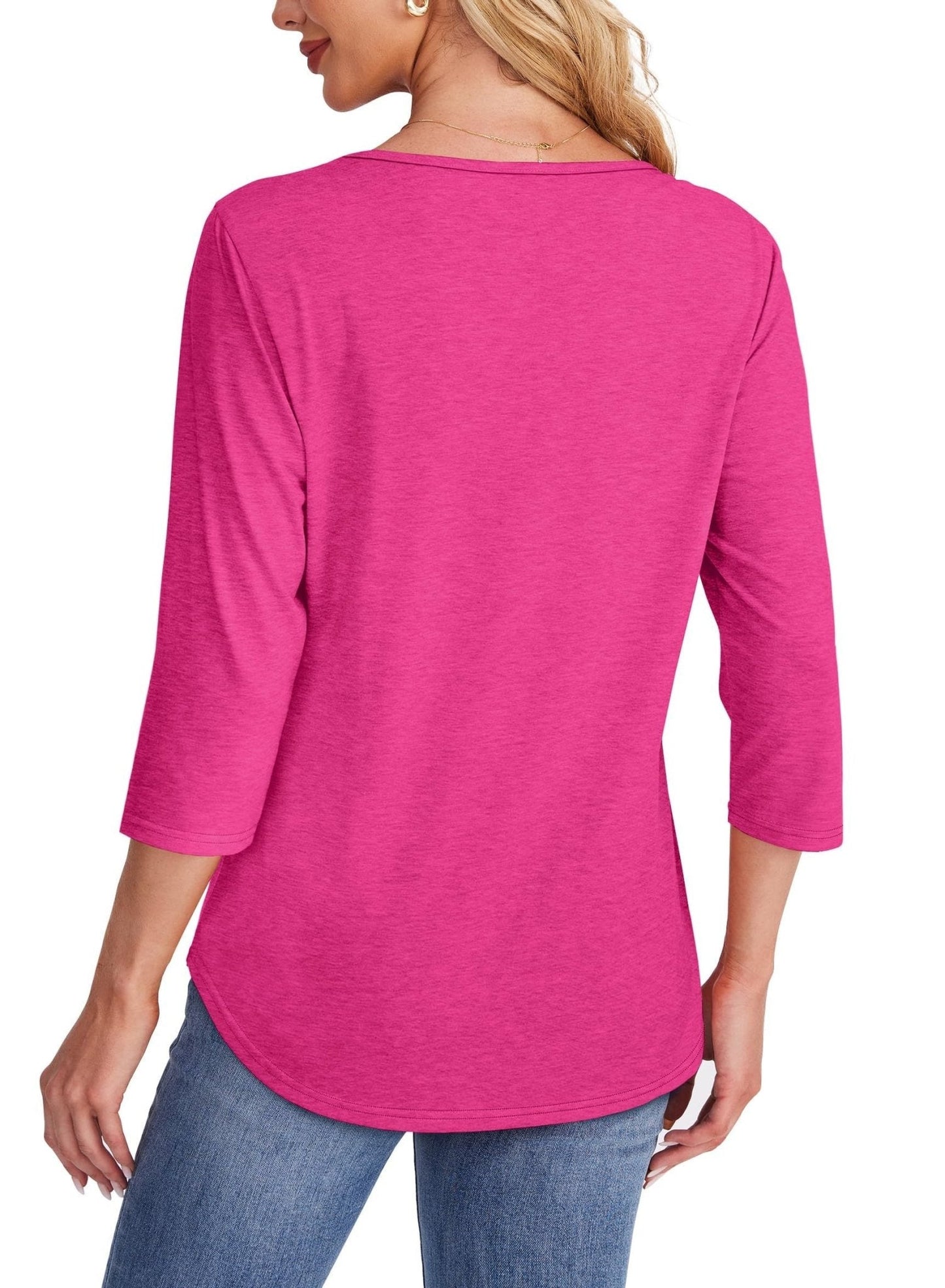 Mona | Blusa plisada de manga 3/4