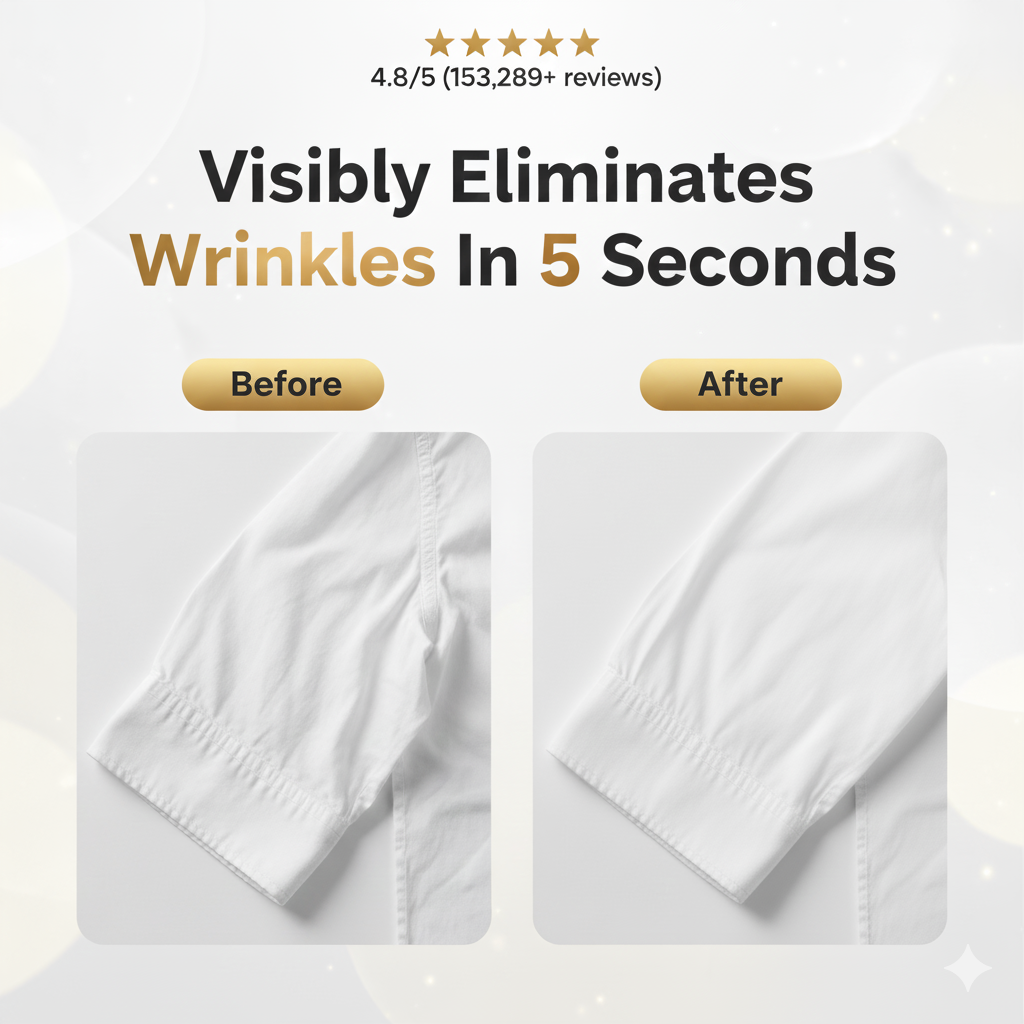 OneSwipe™ - Steam Iron for Wrinkle-Free Clothes in Seconds (50% OFF)