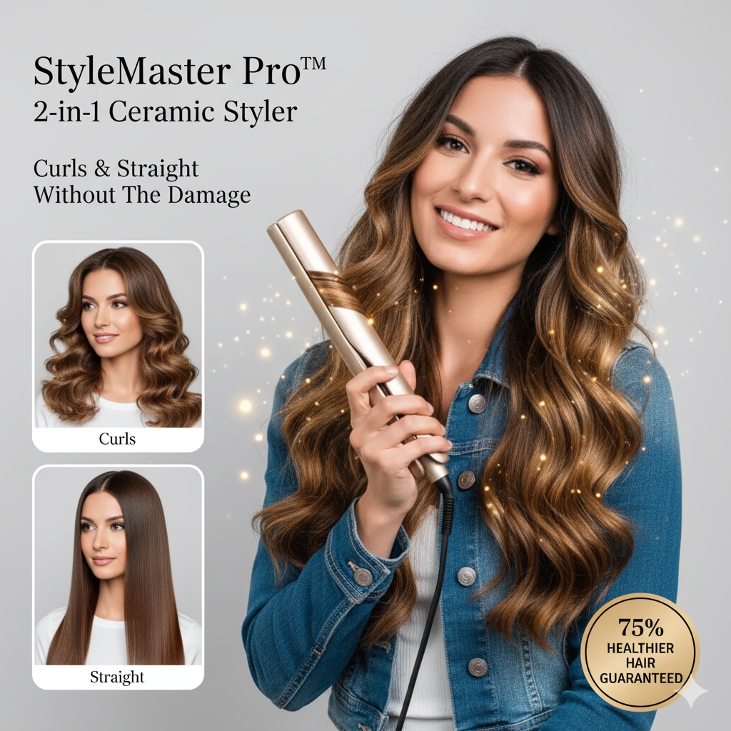 StyleMaster Pro - Salon-Quality Curls & Straight Hair in Minutes