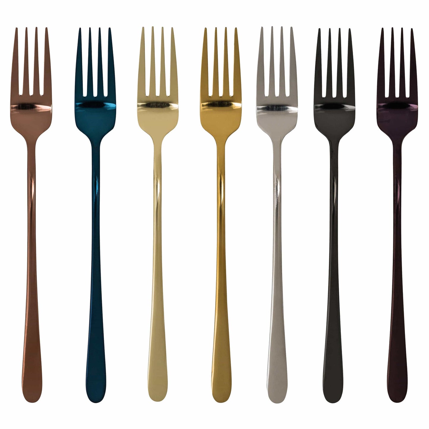 Juego de cubiertos modernos de acero inoxidable tenedores para comedor