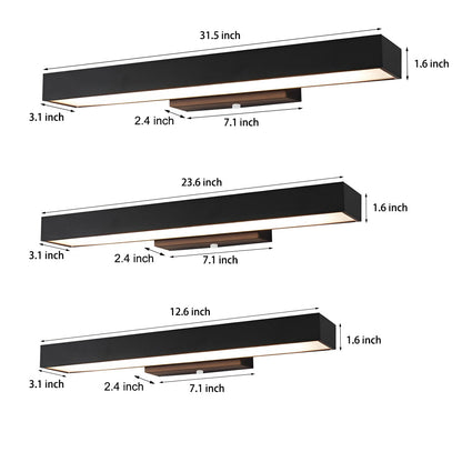 Lámpara de pared exterior de acero inoxidable negro