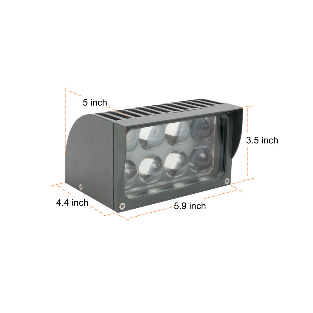 Lámpara de pared exterior moderna impermeable con foco LED