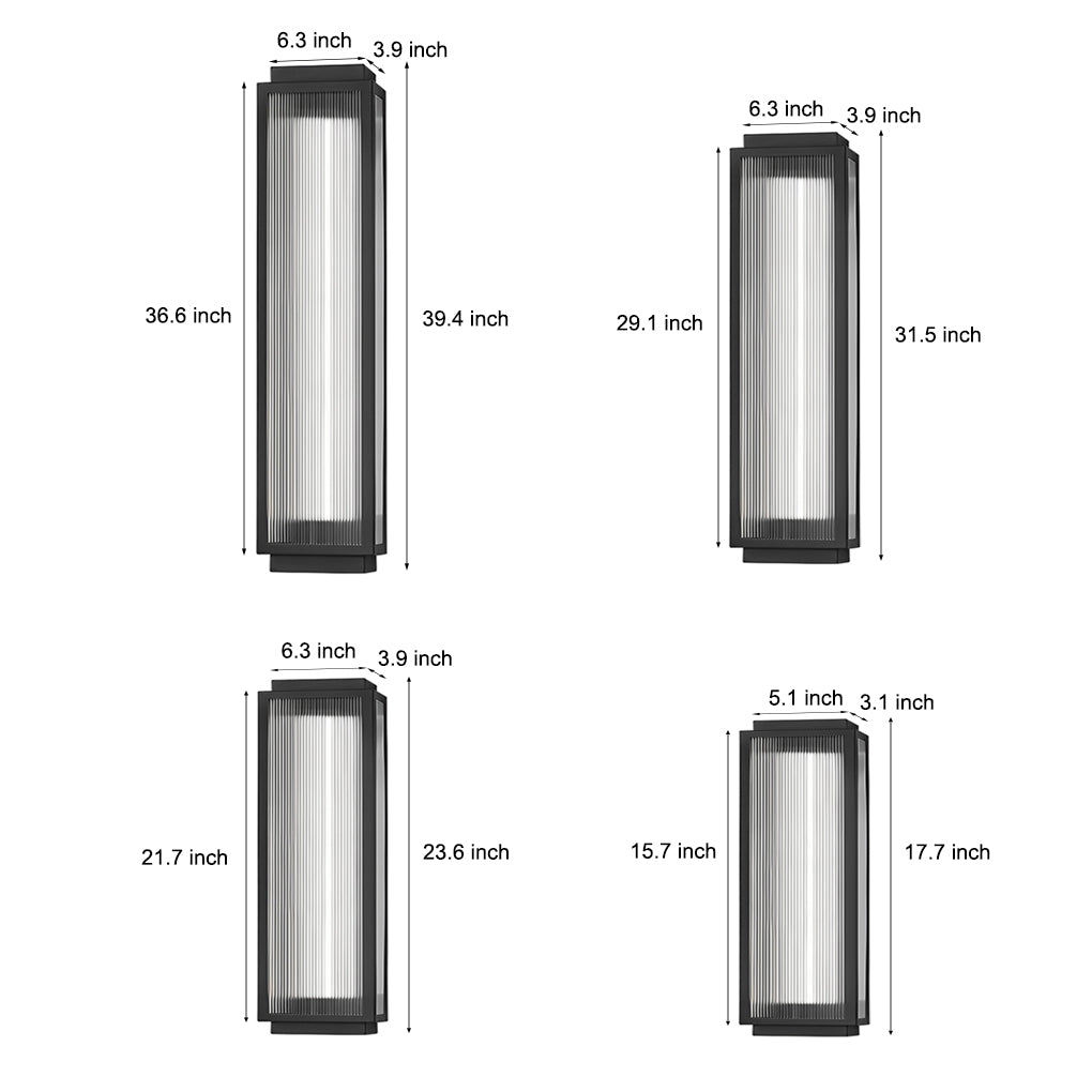 Lámpara de pared exterior moderna LED impermeable