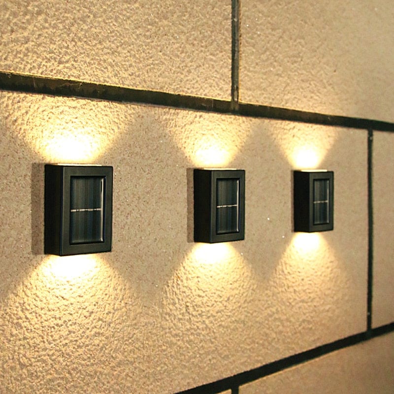 Luz solar de pared para exteriores para cercas de jardín