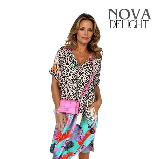 Vestido de leopardo de verano Kaitlyn
