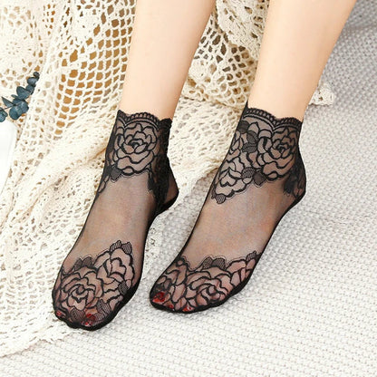 Invisible Lace Socks – Non-Slip No-Show Liner