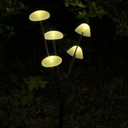 Luces solares de jardín en forma de seta para senderos