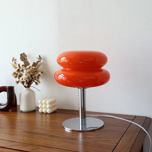 Bedside Lamp Modern Glass Chrome Table Light