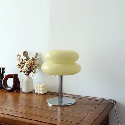 Bedside Lamp Modern Glass Chrome Table Light