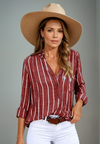 Lara | Blusa de manga larga a rayas casual