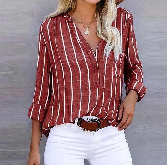 Giana - Blusa casual a rayas