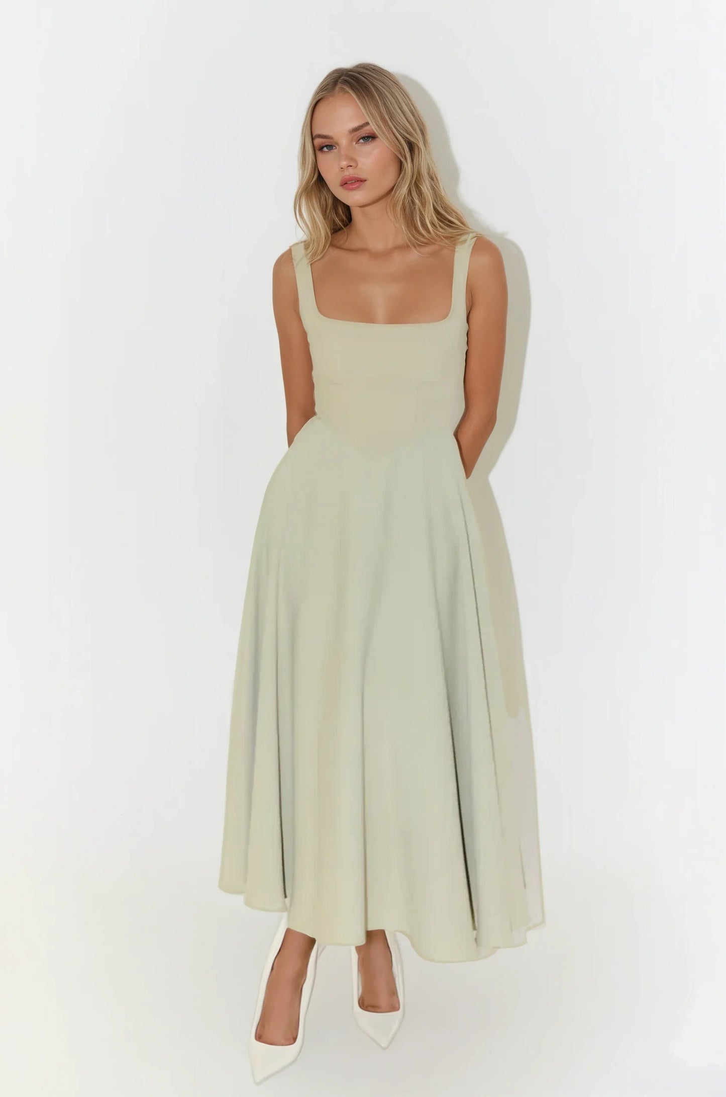 Vestido Midi Sofisticado Sofia