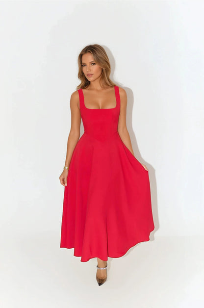 Vestido Midi Sofisticado Sofia
