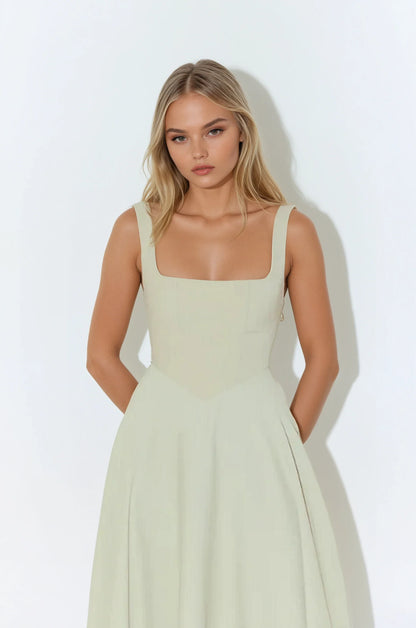 Vestido Midi Sofisticado Sofia