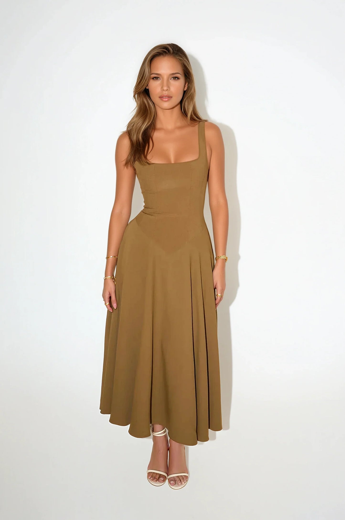 Vestido Midi Sofisticado Sofia