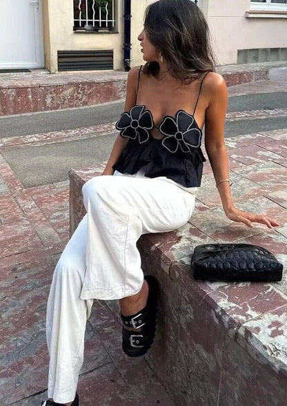 Top Arabella Negro