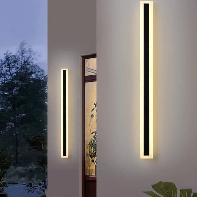 Lámpara de pared LED para exteriores en negro minimalista