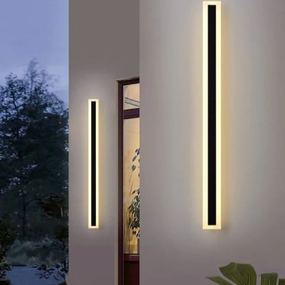 Lámpara de pared LED para exteriores en negro minimalista