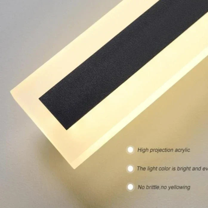 Lámpara de pared LED para exteriores en negro minimalista