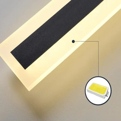 Lámpara de pared LED para exteriores en negro minimalista