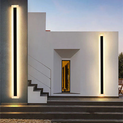 Lámpara de pared LED para exteriores en negro minimalista