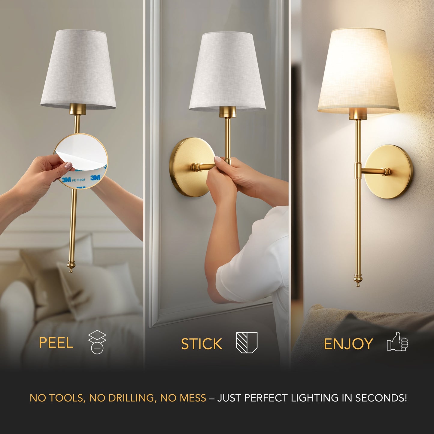LuxeGlow Sconce - Transform Any Room Into a Designer Showpiece in Minutes