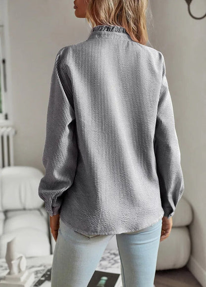 Jacinto | Blusa con Detalle de Volantes Elegante