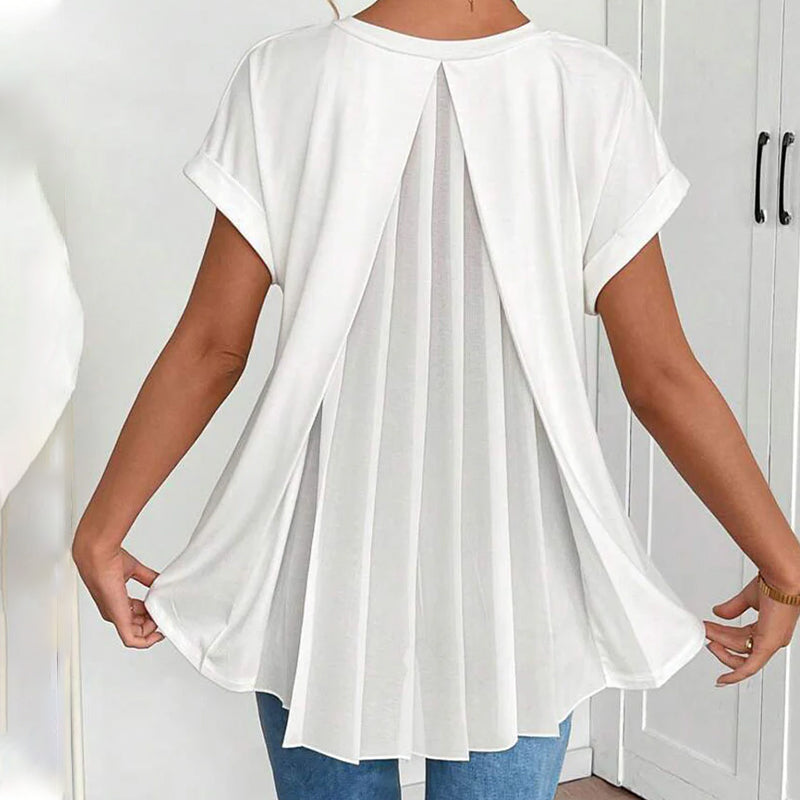 Estrid | Short Sleeve Patchwork T-Shirt