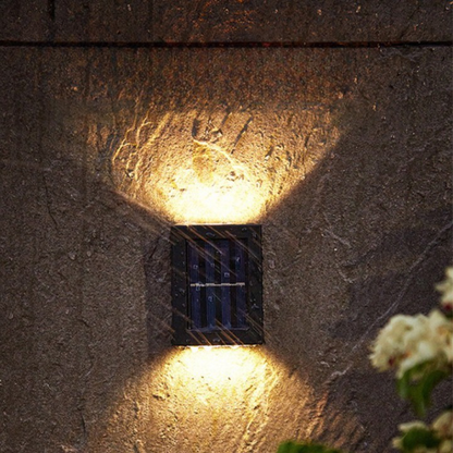 Luz de pared LED solar moderna para exteriores