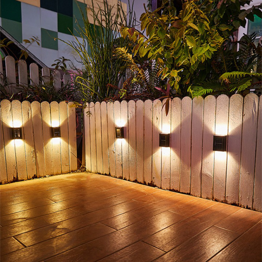 Luz de pared LED solar moderna para exteriores