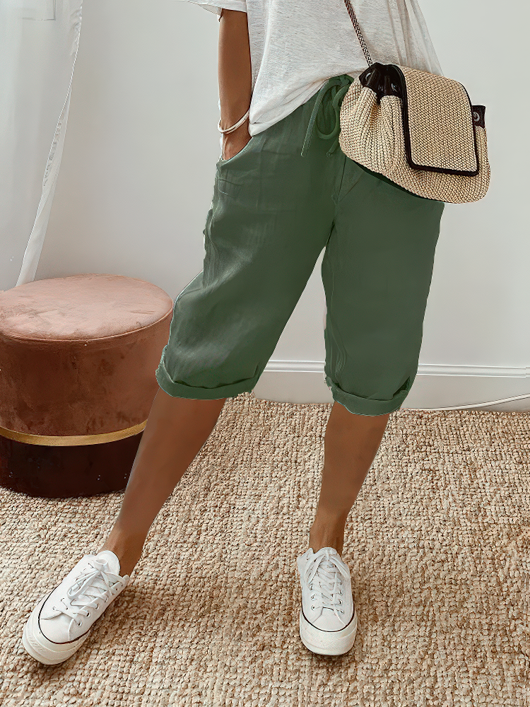 Marthe™ | Pantalones cortos cómodos con dobladillo enrollado