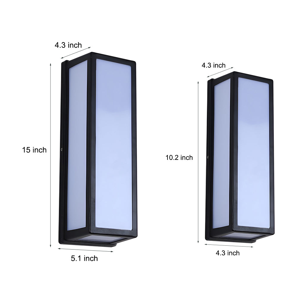 Lámpara de pared exterior aplique de aluminio negro